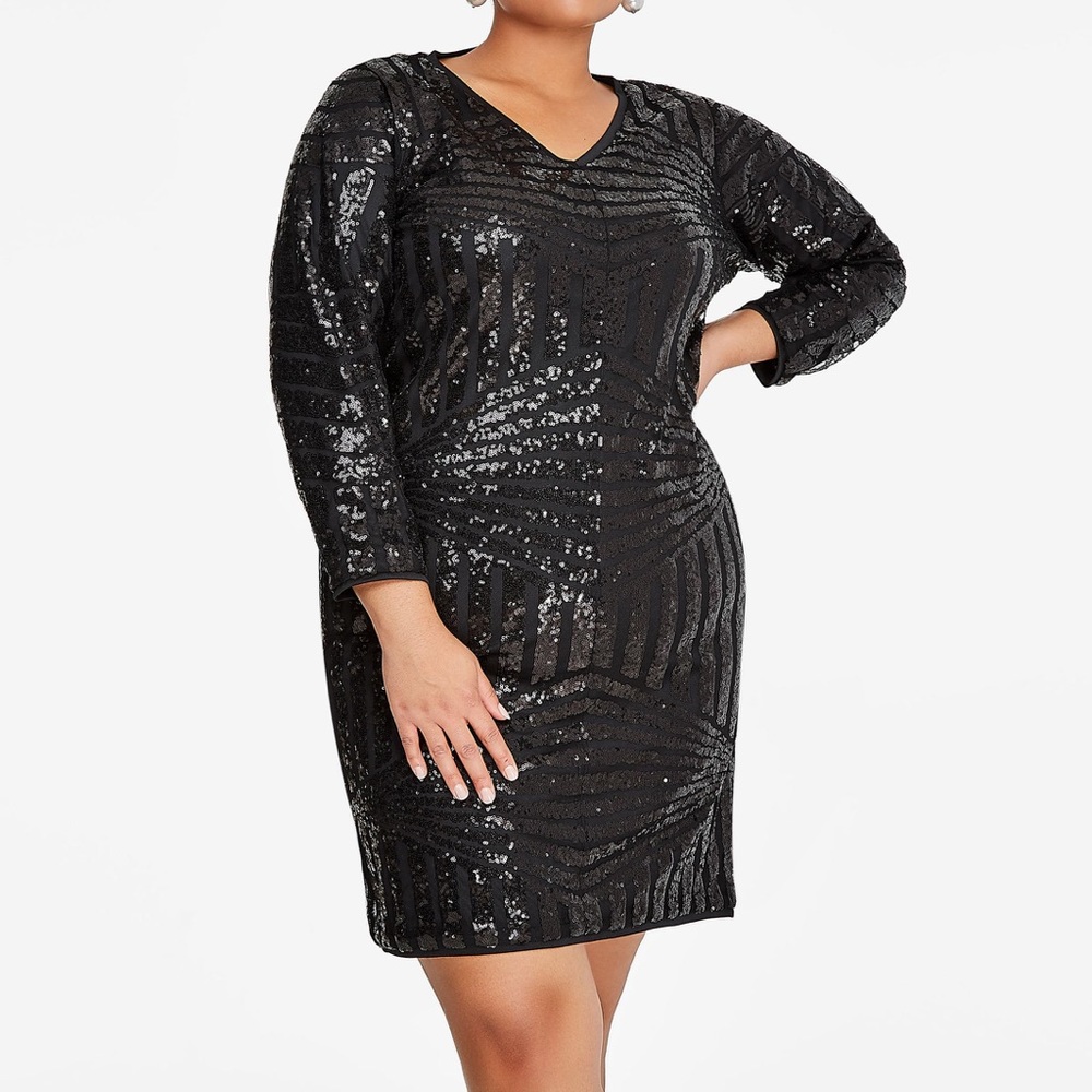 Black sequin dress 👗